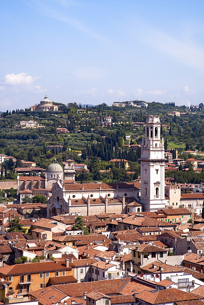 View from Lamberti Tower, Verona, Veneto, Italy