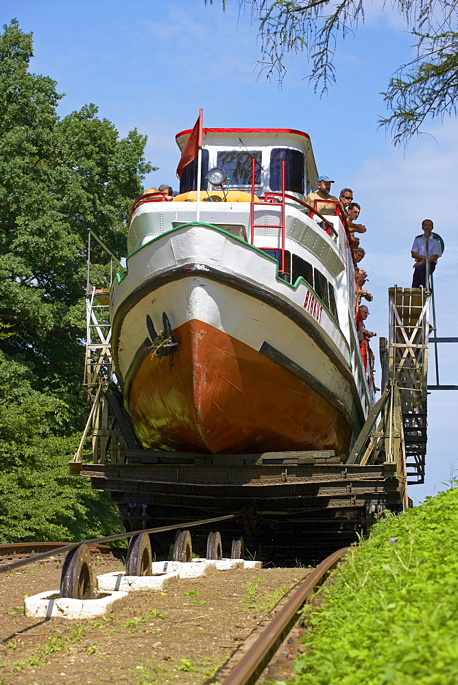 Ostrodsko-Elblaski Canal, Inclined plane, Lock of Buczyniec, East Prussia, Poland, Europe