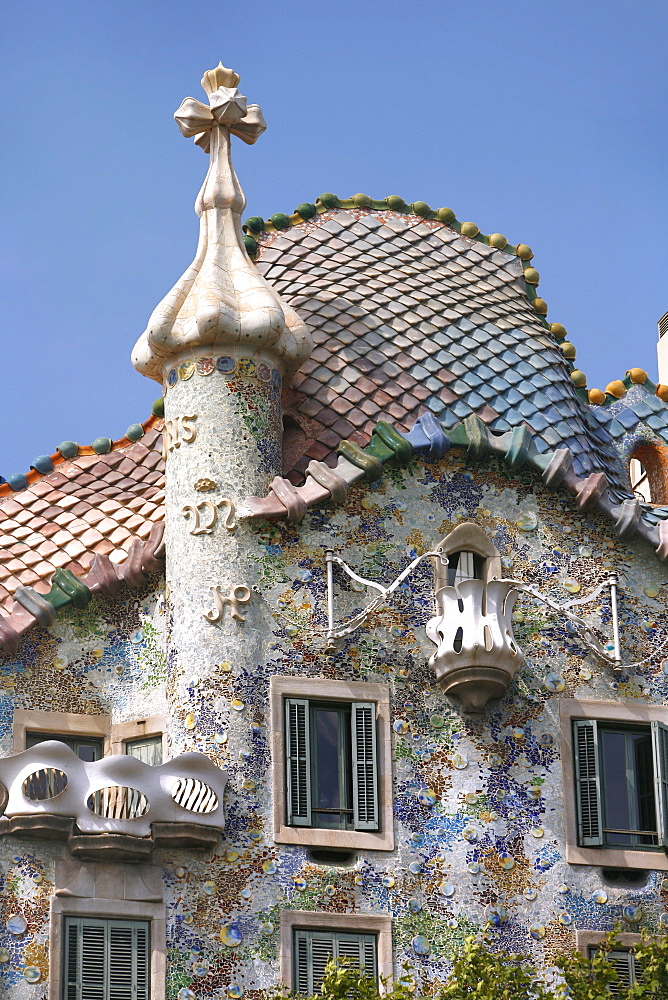 Gaudi's Casa Batllo, Passeig de Gracia, Barcelona, Catalonia, Spain