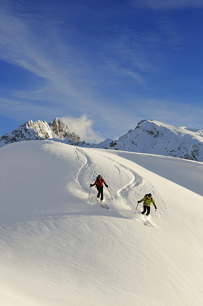 Skitour, Grosser Jaufen, Hohe Gaisl, Pragser Valley, Hochpuster Valley, South Tyrol Italy, model released