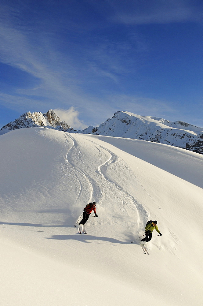 Skitour, Grosser Jaufen, Hohe Gaisl, Pragser Valley, Hochpuster Valley, South Tyrol Italy, model released