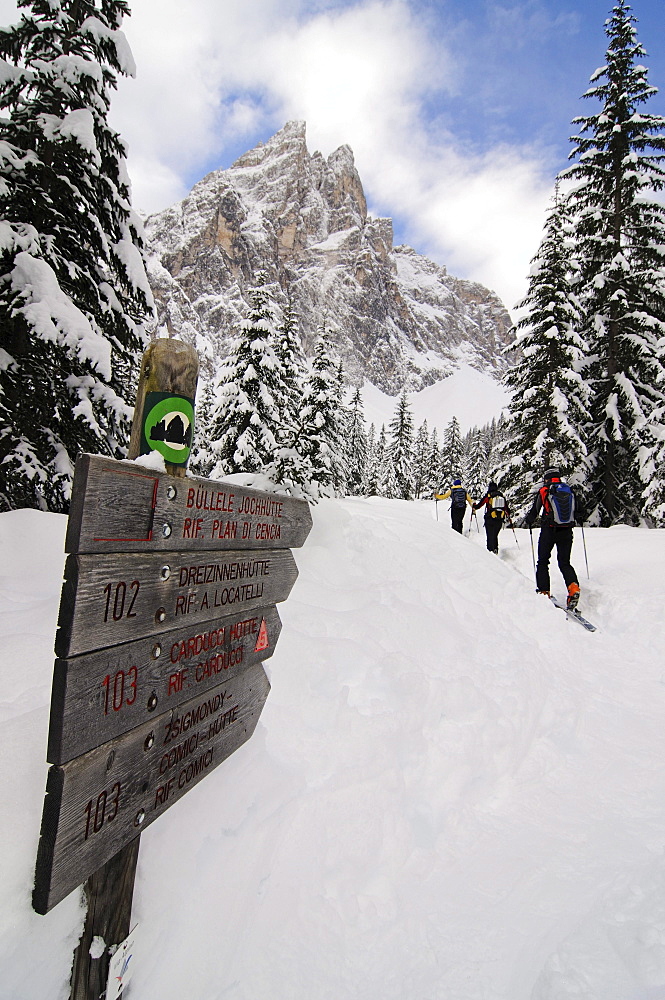 Ski Tour, Sextner Stein, Sexten, Hochpuster Valley, South Tyrol, model released