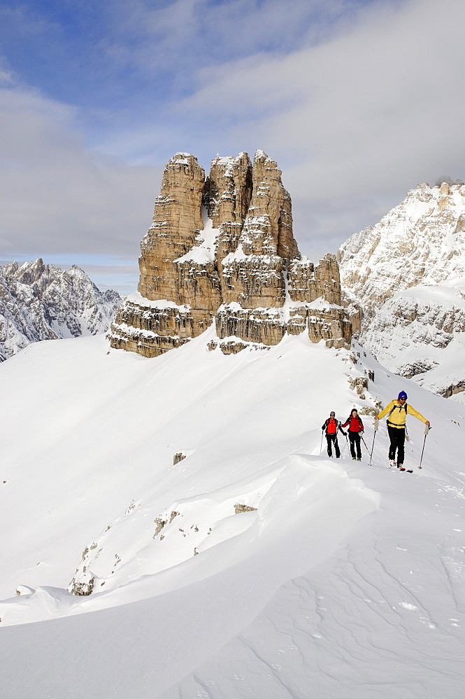 Ski Tour, Sextner Stein, Sexten, Hochpuster Valley, South Tyrol, Italy, moel released