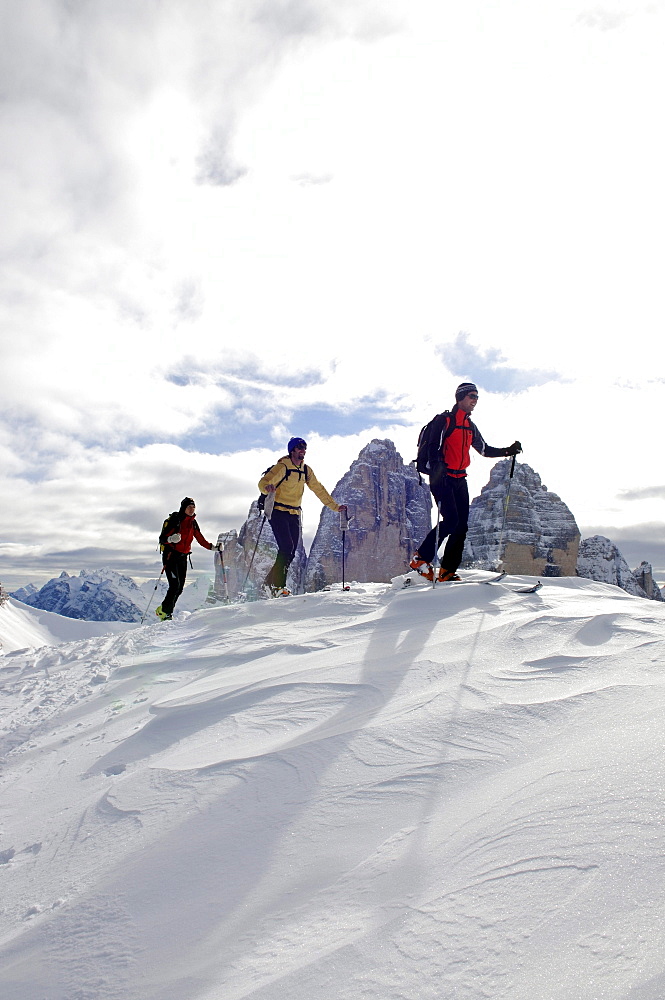 Ski Tour, Sextner Stein, Sexten, Hochpuster Valley, South Tyrol, Italy, moel released