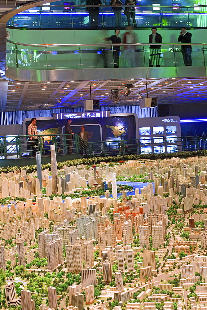 Model of the city of Shanghai at urban planning museum, Shanghai, China, Asia