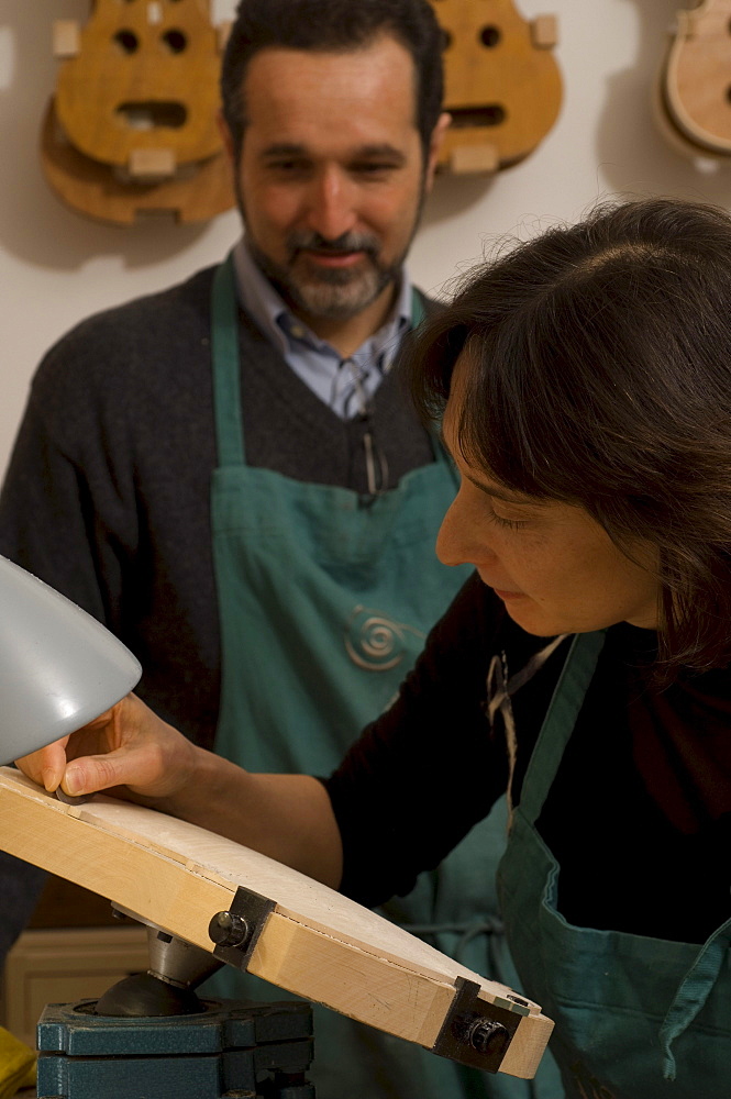 Workshop of Silvio Levaggi und Anna Tartari, Violin Makers, Cremona, Lombardy, Italy