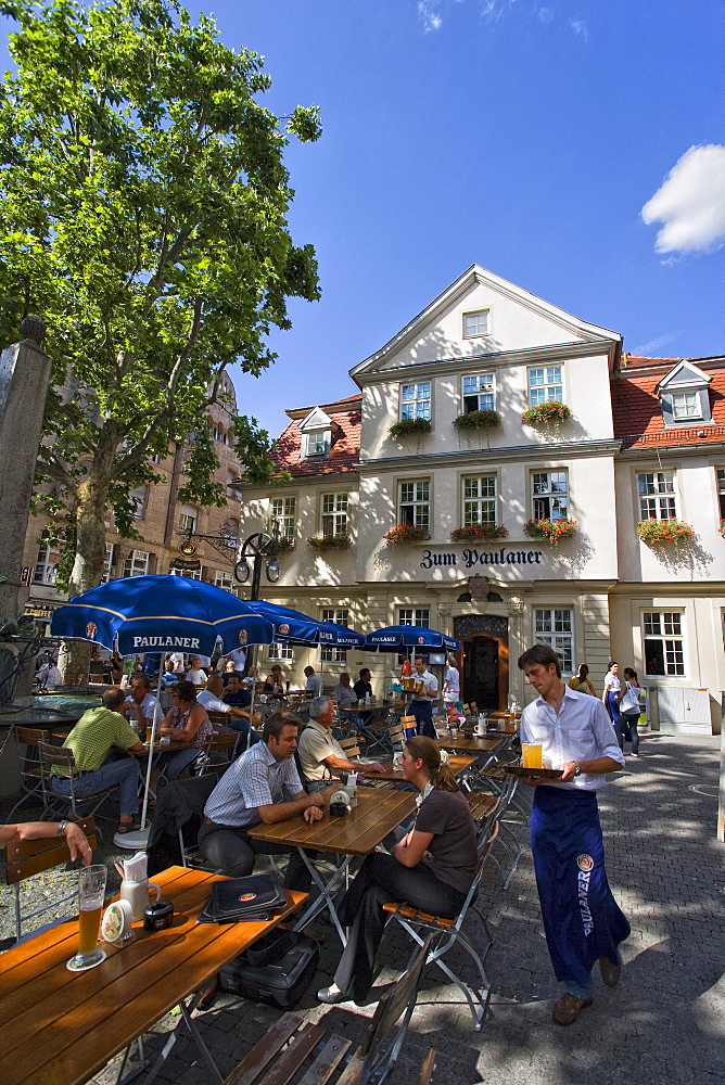 Beer garden at Calwer street, Stuttgart, Baden-Wurttemberg, Germany