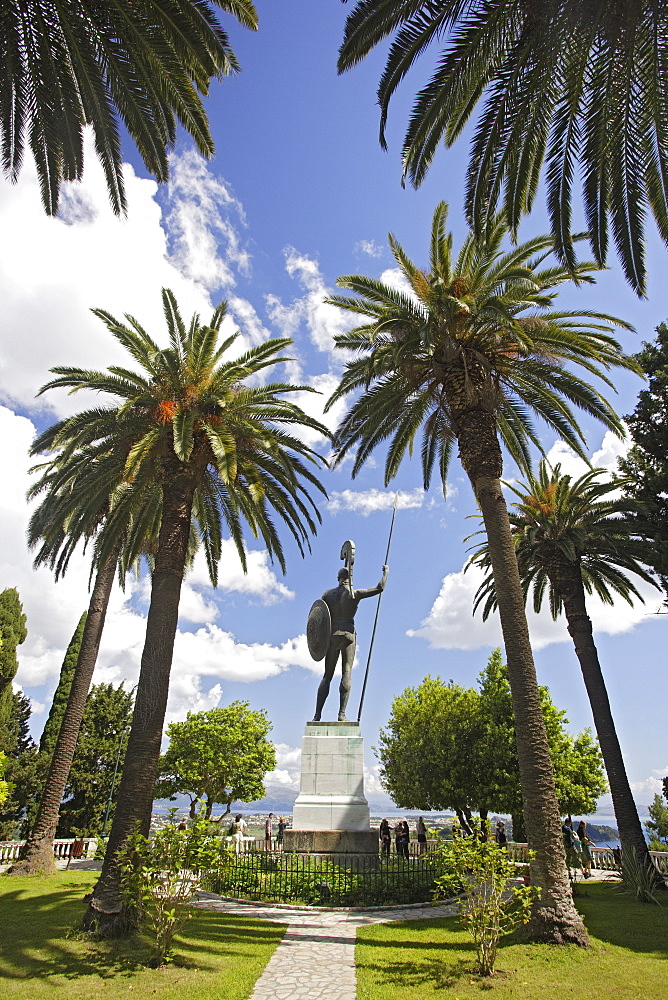 Statue of Achilles in the garden of the Achilleion, Korfu, Ionian Islands, Greece