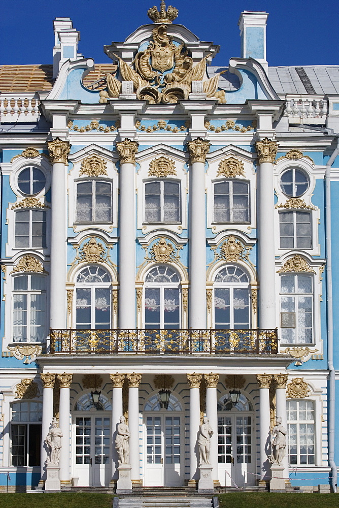 Catherine Palace in Tsarskoye Selo, 25 km south east of St. Petersburg, Russia