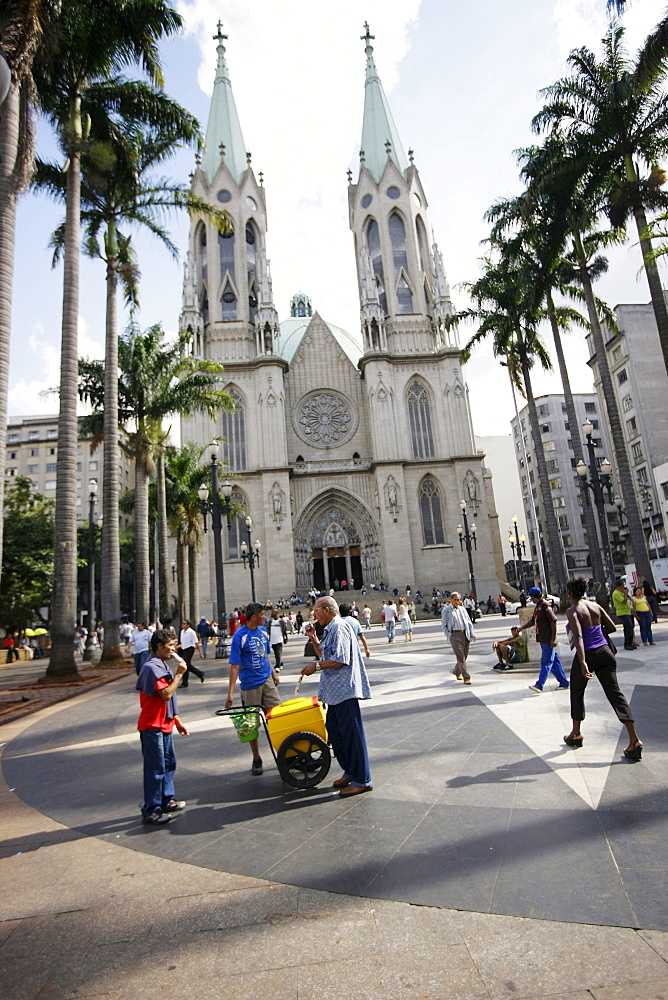 Sao Paulo cathedral and Praca da Se, Sao Paulo, Brazil