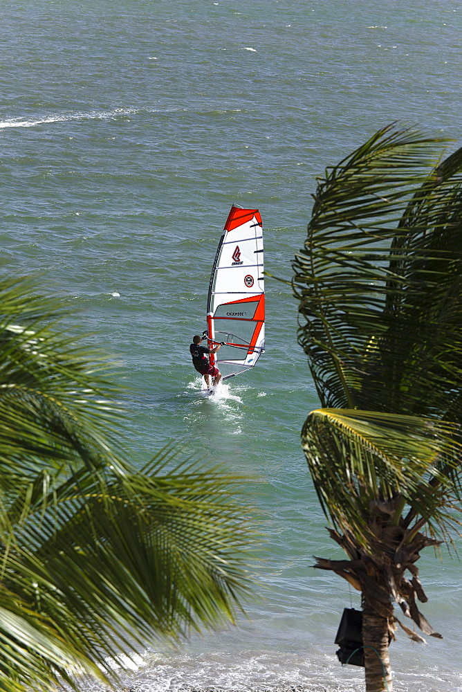 Windsurfer at Playa El Yaque, Isla Margarita, Nueva Esparta, Venezuela