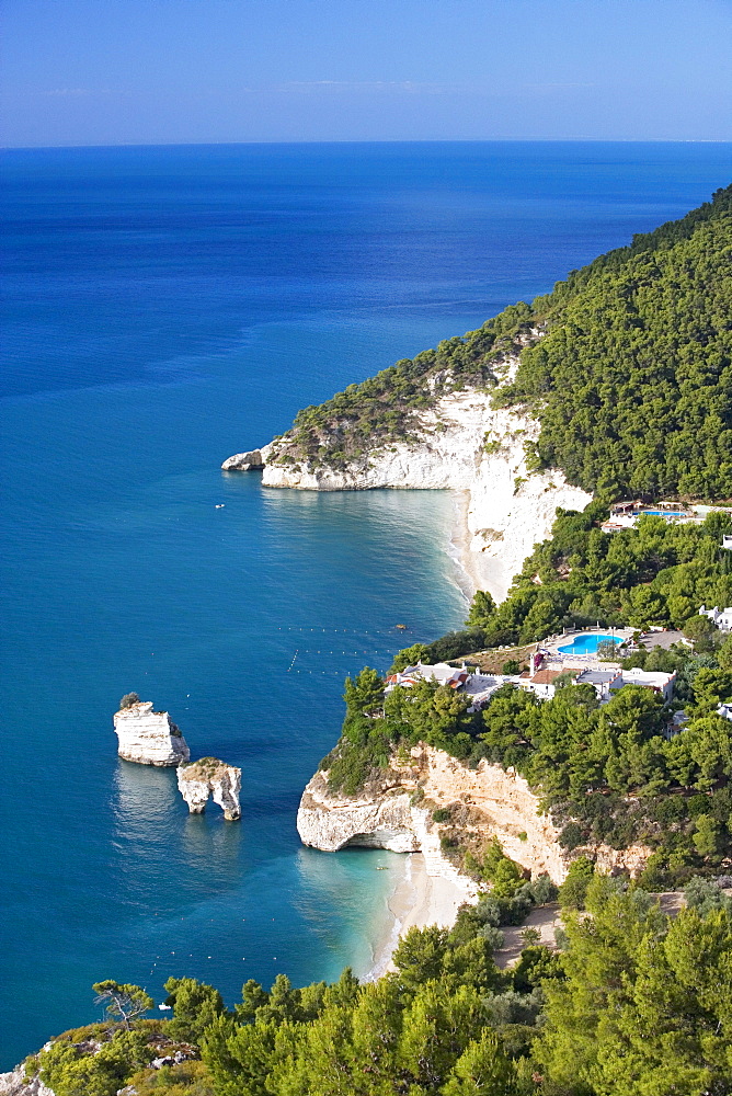 Beach in Baia delle Zagare resort, Gargano, Puglia, Italy