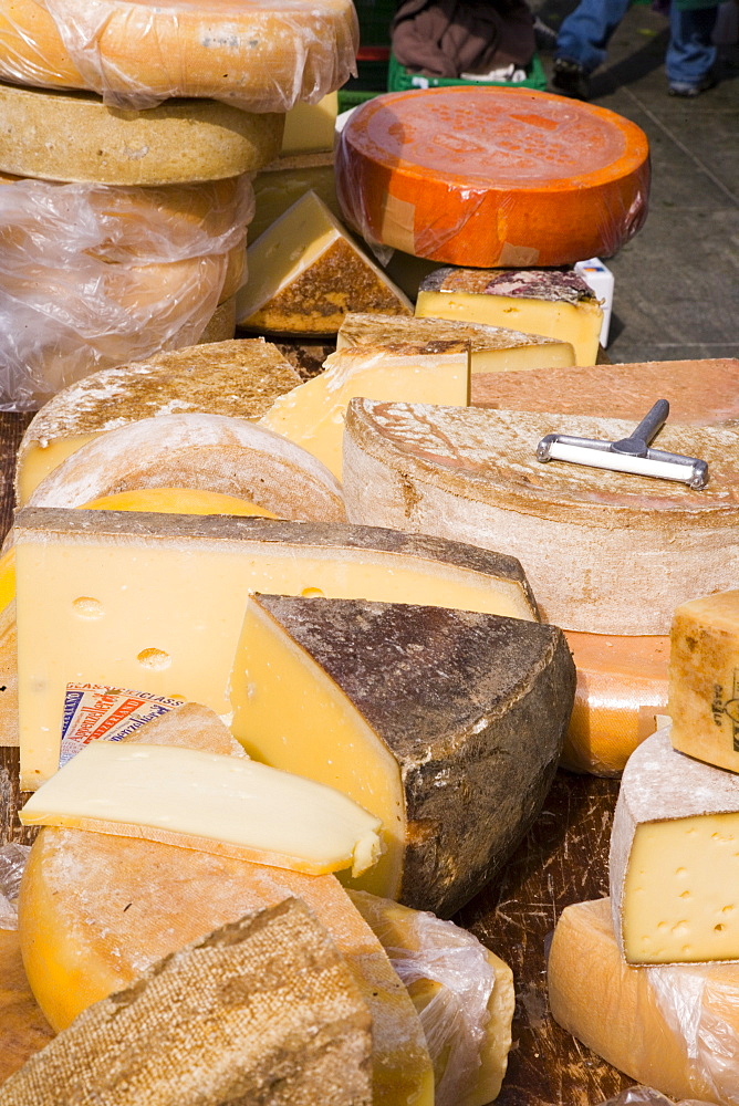 Close upof cheese at a market, Bundesplatz, Old City of Berne, Berne, Switzerland