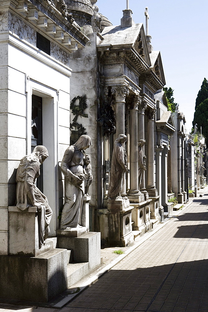 Tombs in Recoleta cemetery, Buenos Aires, Argentina, South America, America