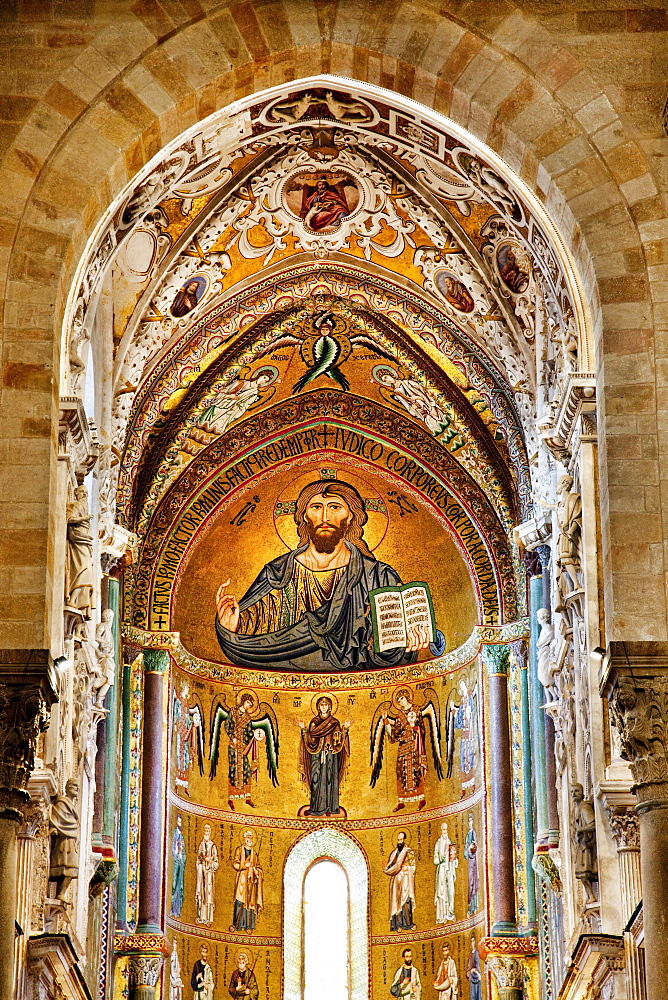 Mosaic, Cathedral, CefalË™, Palermo, Sicily, Italy