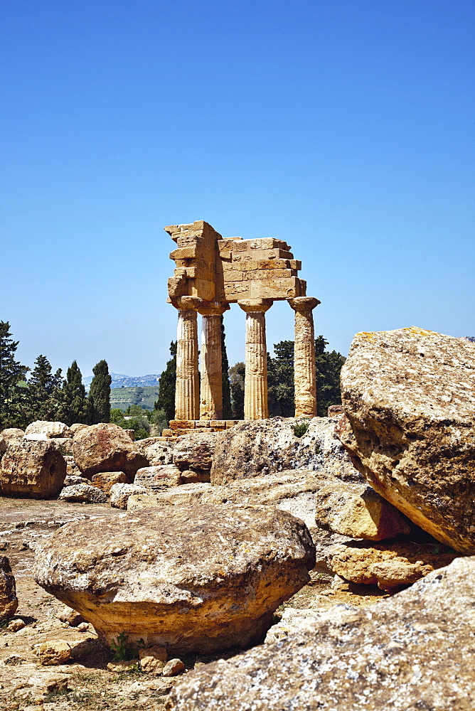Temple of Dioscure, Valley of temples, Agrigento, Sicily, Italy