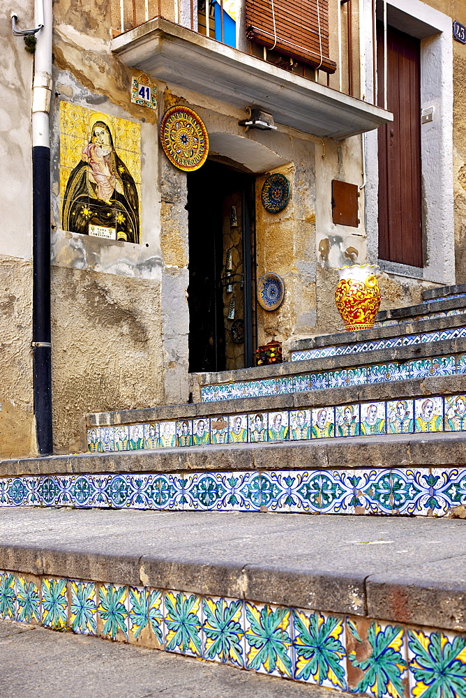 Pottery stairs, Caltegirone, Sicily, Italy