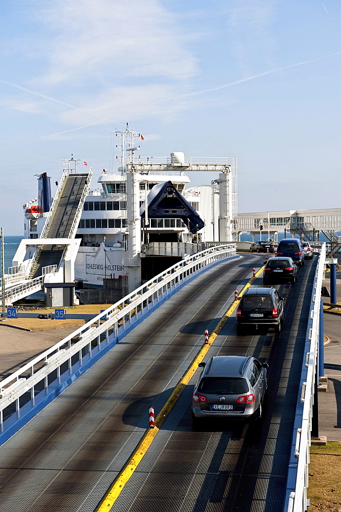 Ferry to Puttgarden, Fehmarn, Baltic sea, Schleswig-Holstein, Germany