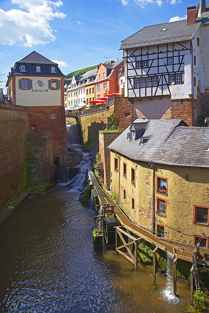 Saarburg, Amueseum, Hackenberger Mill, Waterfall (20m), Leukbach, Rhineland-Palatinate, Germany, Europe