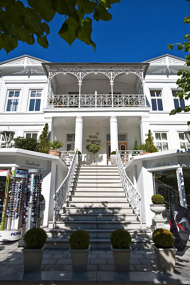 Typical house in Sellin, Island of Ruegen, Mecklenburg-Vorpommern, Germany