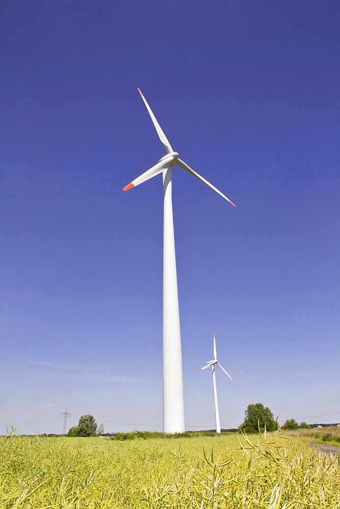 Wind turbines, Dithmarschen, Schleswig-Holstein, Germany