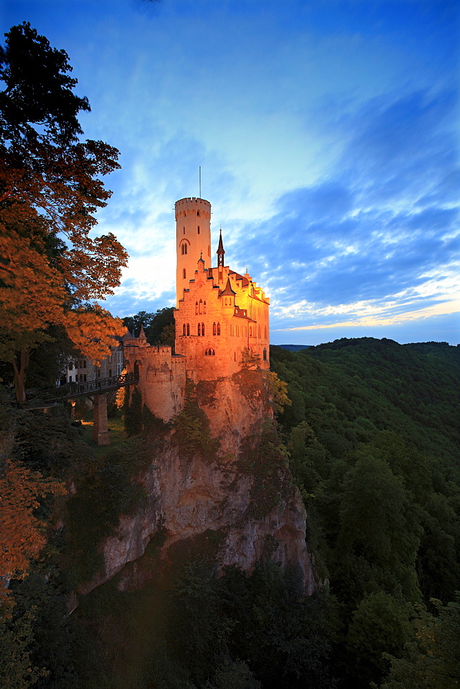 Lichtenstein castle, Swabian Alb, Baden-Wurttemberg, Germany