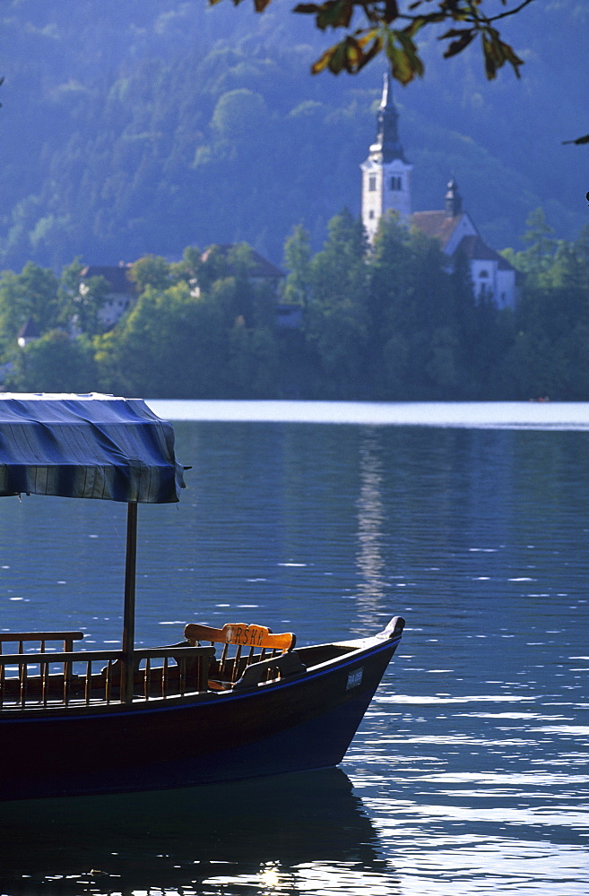 Lake Bled with Bled island and the Church of the Assumption, Slovenia