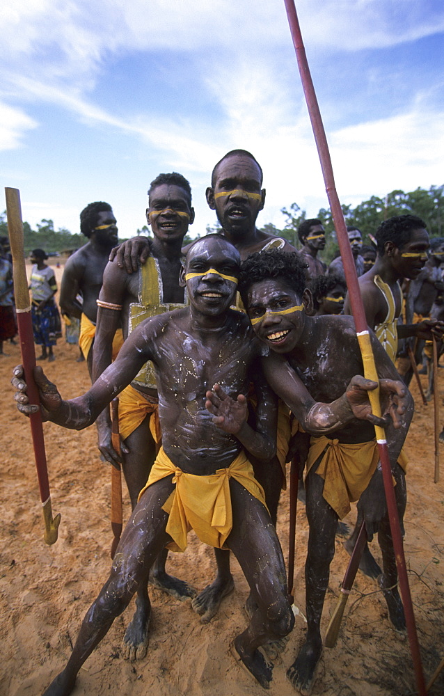 A group of Aboriginal dancers at the Garma Festival, Australia