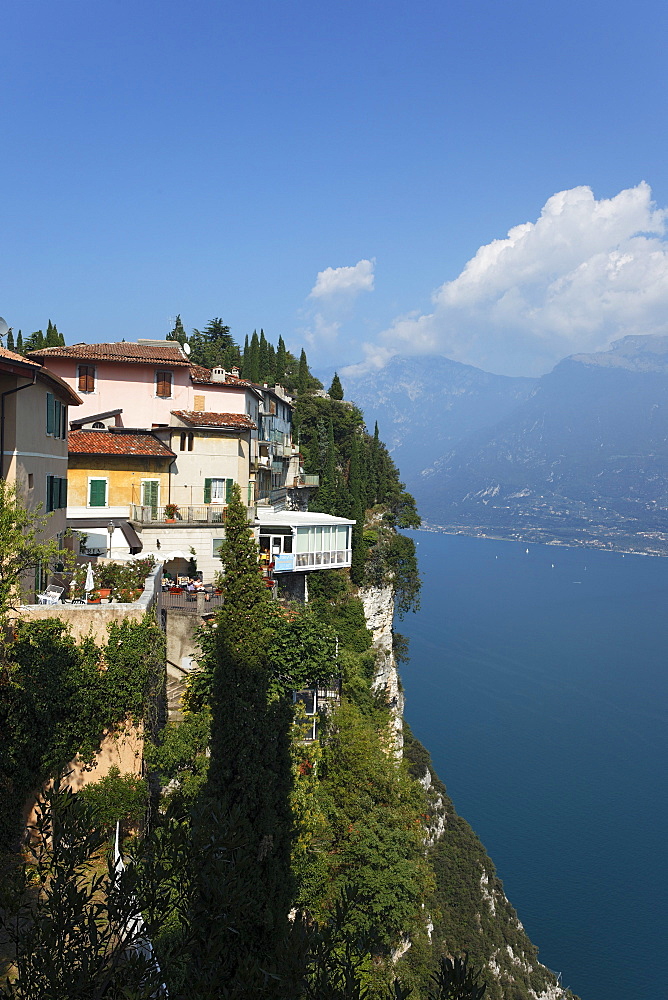 Restaurant Miralago, Terraces, Pieve, Treve, Lake Garda, Lombardy, Italy