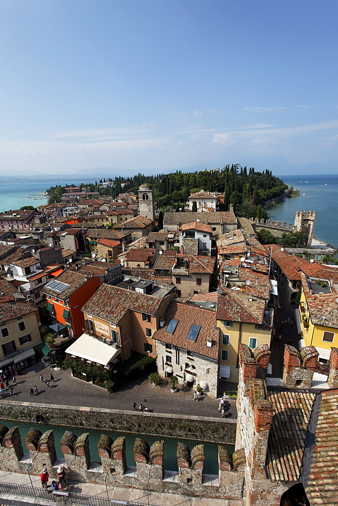 View over Sirmione, Lake Garda, Veneto, Italy