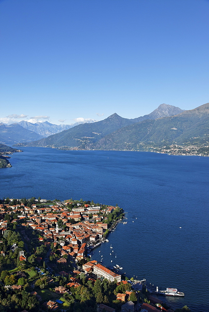 High angle view, Menaggio, Lake Como, Lombardy, Italy