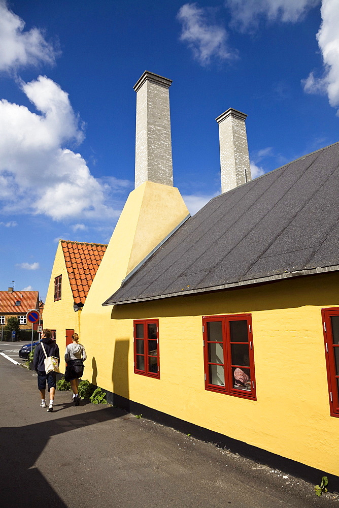 Building of the herring smokehouse in Gudhjem village, Bornholm, Denmark, Europe