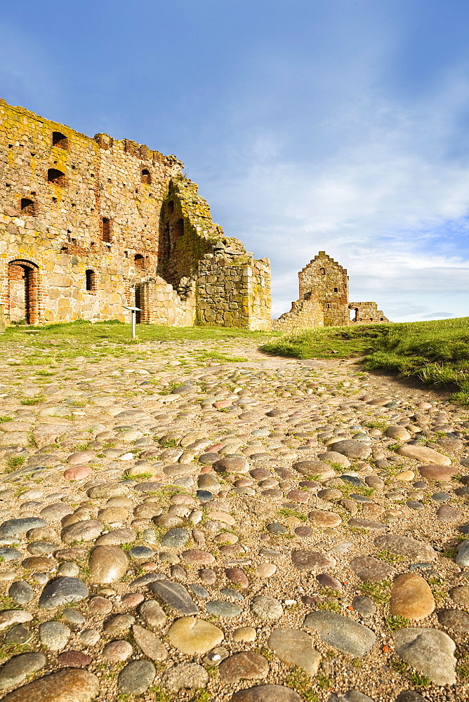 Ruins of the castle Hammershus, Bornholm, Denmark, Europe