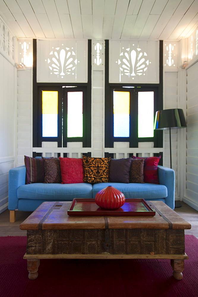 Interior view of a traditional Chinese house, Temple Tree Resort, Lankawi Island, Malaysia, Asia