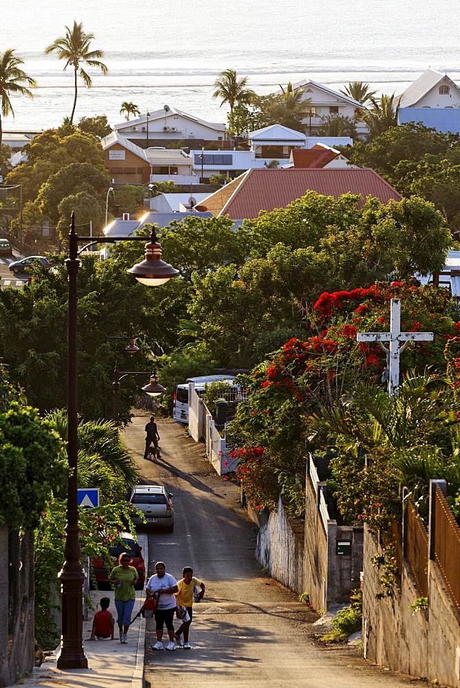 Alley in the village of Saint Leu, La Reunion, Indian Ocean