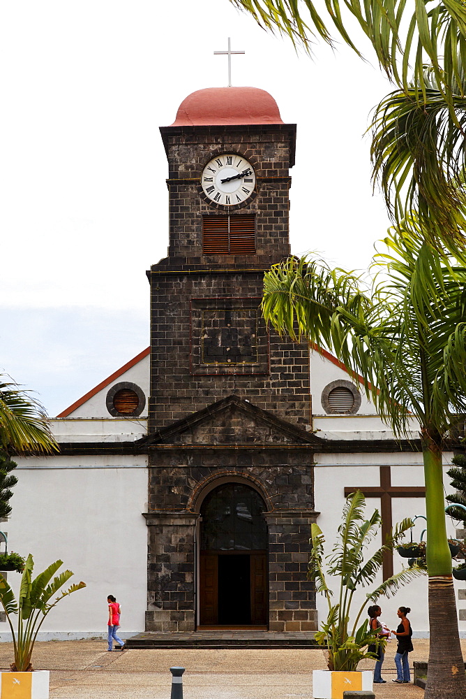 View of church in Saint Joseph, La Reunion, Indian Ocean