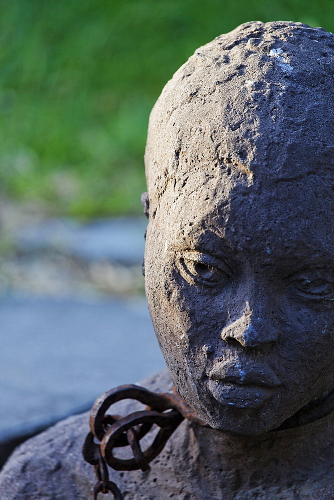 Monument to Slavery by Clara Soenaes at the historical site of the slave market near the Anglican Cathedral, Stonetown, Zanzibar City, Zanzibar, Tanzania, Africa