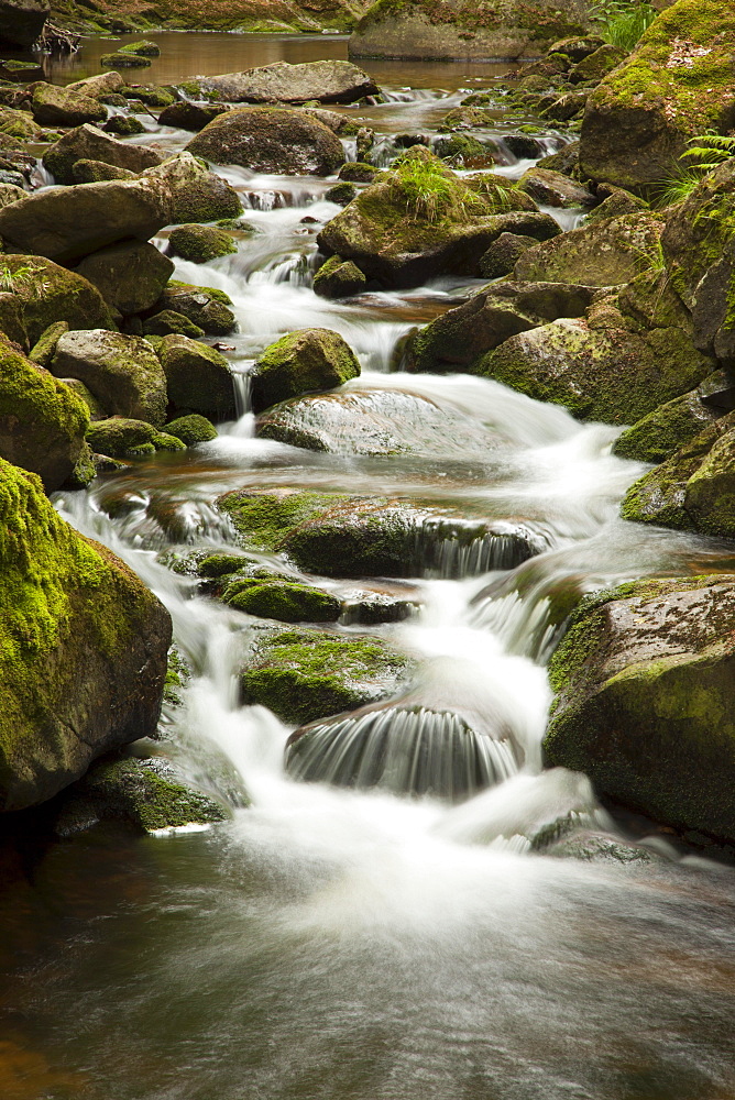 Ilse falls, Ilse valley, Heinrich-Heine hiking trail, near Ilsenburg, Harz mountains, Saxony-Anhalt, Germany