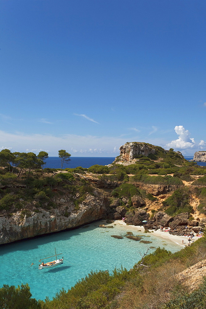 Calo d es Moro, nearby Cala S Amonia, near Santanyi, Mallorca, Balearic Islands, Spain, Europe