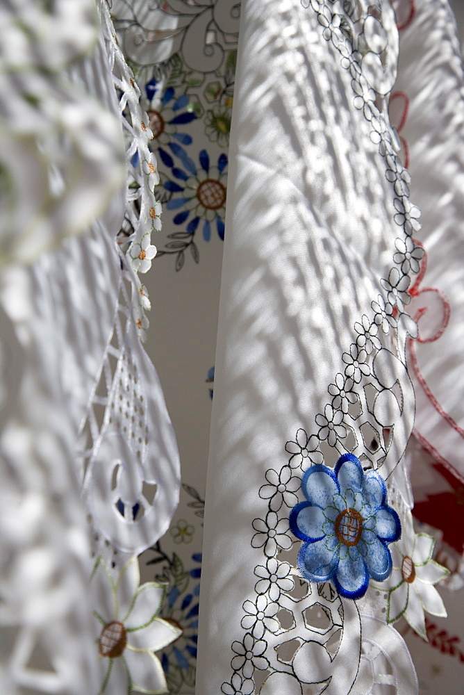 Lace Detail at Sineu Wednesday Market, Sineu, Mallorca, Balearic Islands, Spain