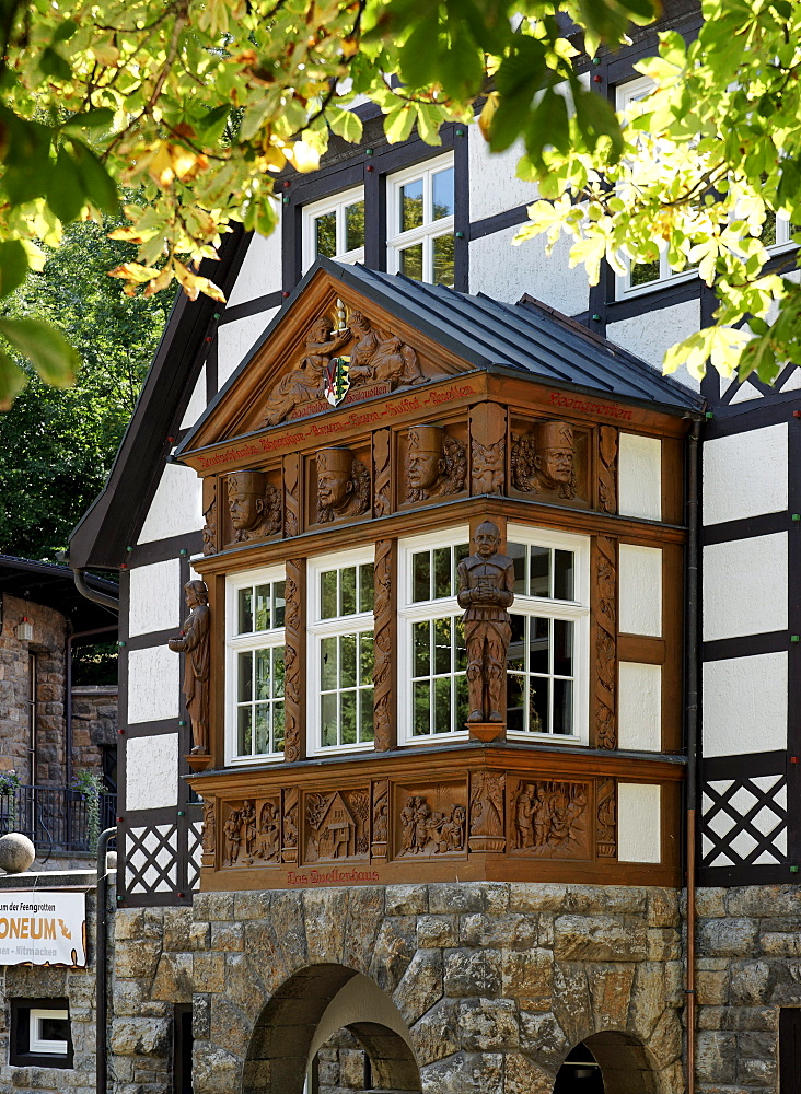 Source House with the Grottoneum, Saalfeld Fairy Grottoes, Saalfeld, Thuringia, Germany