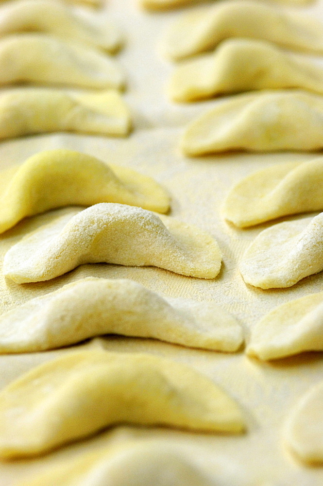 Close up of pasties, Pfitscher valley, Tulfer, Alto Adige, South Tyrol, Italy, Europe