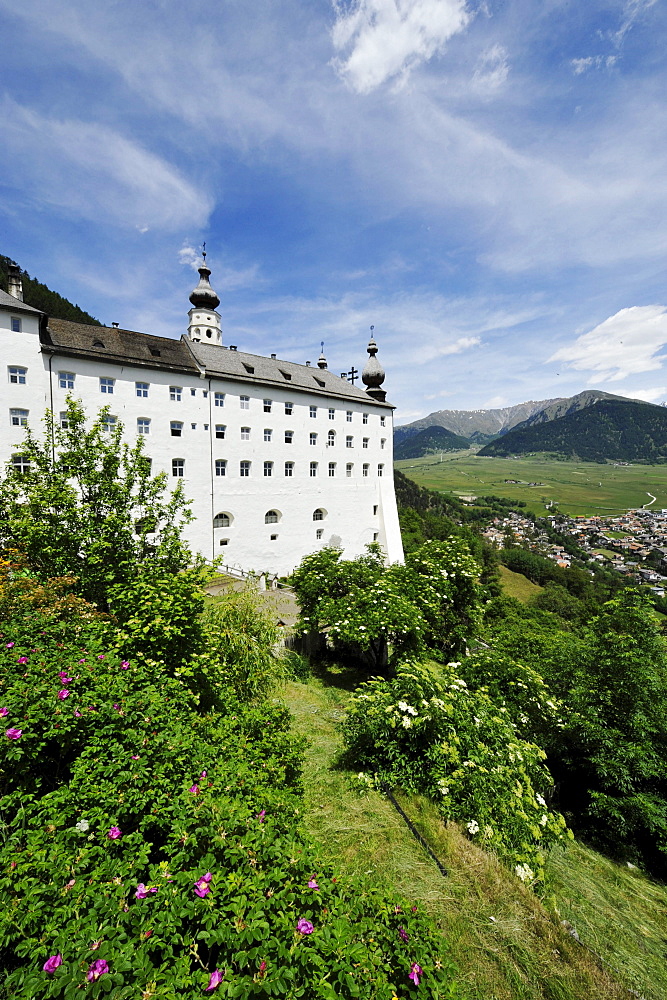 Marienberg abbey, Vinschgau, Val Venosta, Alto Adige, South Tyrol, Italy