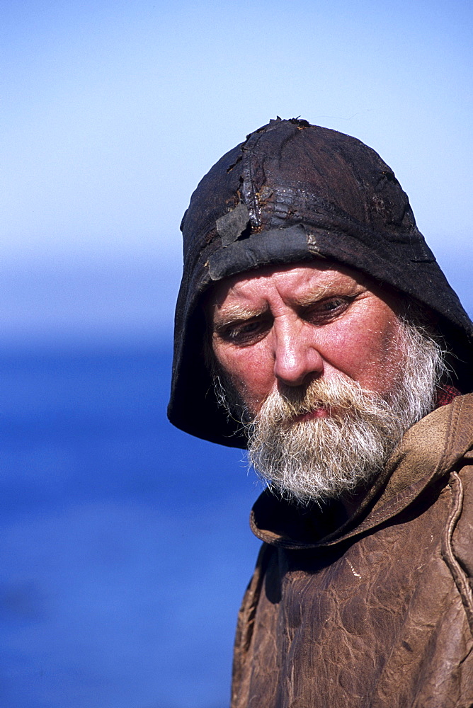 Man in Whaler Costume, 19th Century Fishing Station, Bolungarvik, Iceland