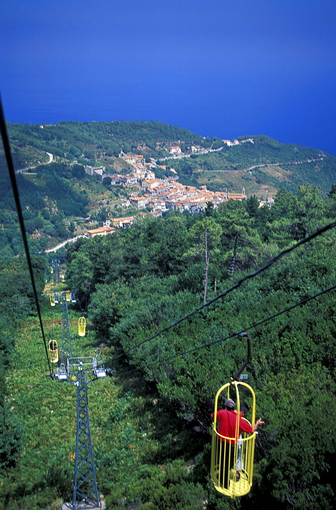 Lift to Monte Capanne, Elba, Tuscany, Italy