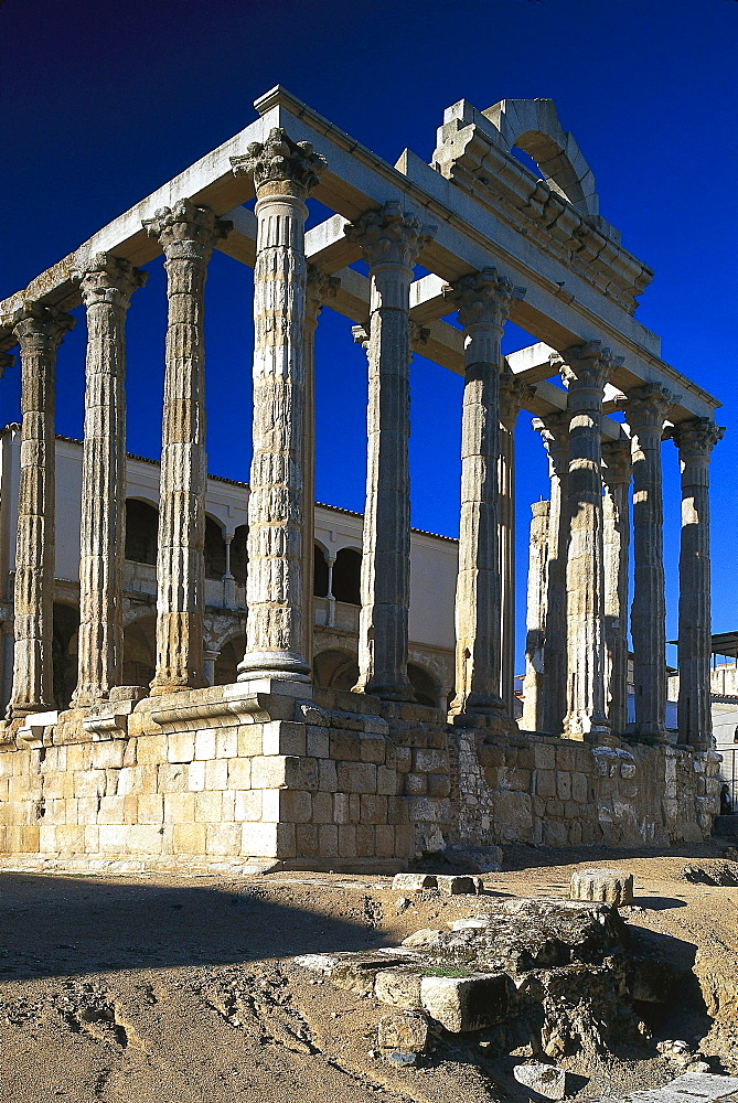 Templo de Diana, Roman Temple, Merida, Badajoz, Extremadura, Spanien