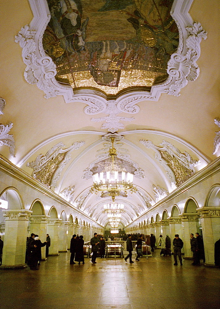 Komsomolskaya underground station, Moscow Russia