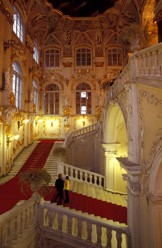 Interior view of the Hermitage, St. Petersburg, Russia, Europe