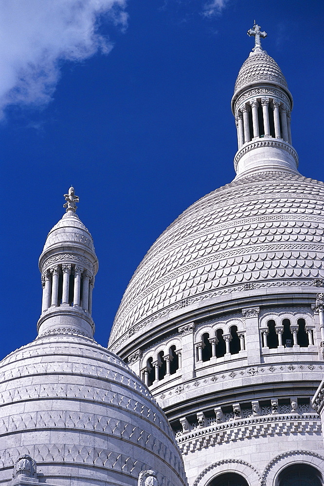 Domes of the church Sacre Coeur, Montmartre, Paris, France