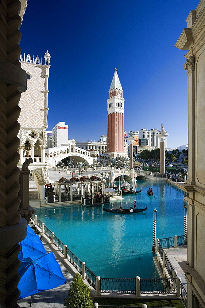 Evening shot of the Venetian Resort Hotel and Casino in Las Vegas, Nevada, USA